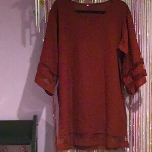 Ladies XL Maroon Casual Dress